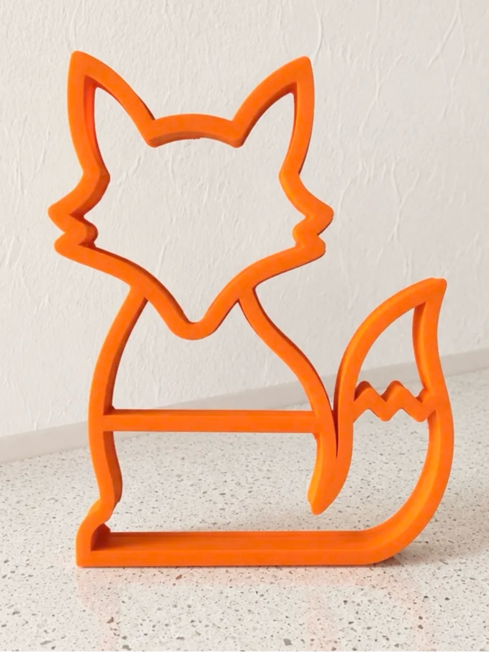 Orange Fox Silhouette Home Accent Tabletop Shelf | new!